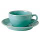 Чашка чайная Porland Seasons Turquoise Бирюзовый 200 мл с блюдцем 160 мм (в наборе 6 шт)