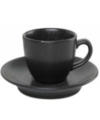 Чашка кофейная Porland Seasons Black  Черный 80 мл с блюдцем 120 мм (в наборе 6 шт)