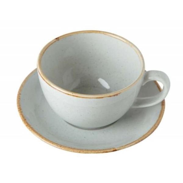 Чашка чайная Porland  Seasons Gray Серый 320 мл с блюдцем 160 мм (в наборе 6 шт)