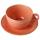 Чашка чайная Porland Seasons Orange "Оранжевый" 320 мл с блюдцем 160 мм (в наборе 6 шт)