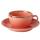 Чашка чайная Porland Seasons Orange "Оранжевый" 200 мл с блюдцем 160 мм (в наборе 6 шт)