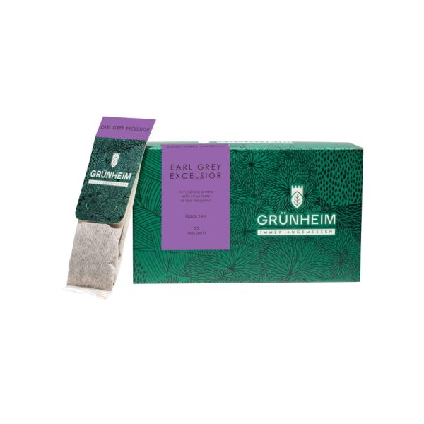 Чай черный Grunheim Earl Grey Excelsior в пакетиках для чайника 20 шт