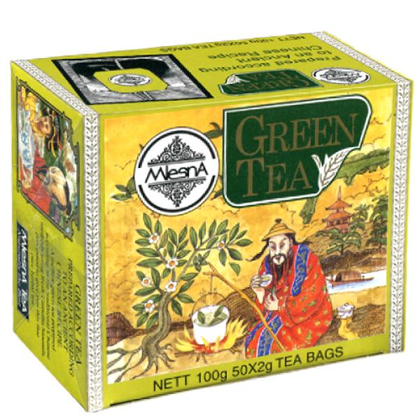 Зеленый чай Mlesna Green Tea в пакетиках 50 шт