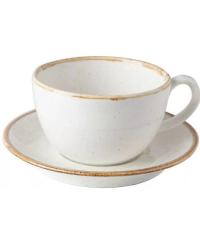 Чашка чайная Porland Seasons Beige Бежевый 320 мл с блюдцем 160 мм (в наборе 6 шт.)