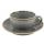 Чашка чайная Porland Seasons Dark Gray Темно-серый 200 мл с блюдцем 160 мм (в наборе 6 шт)