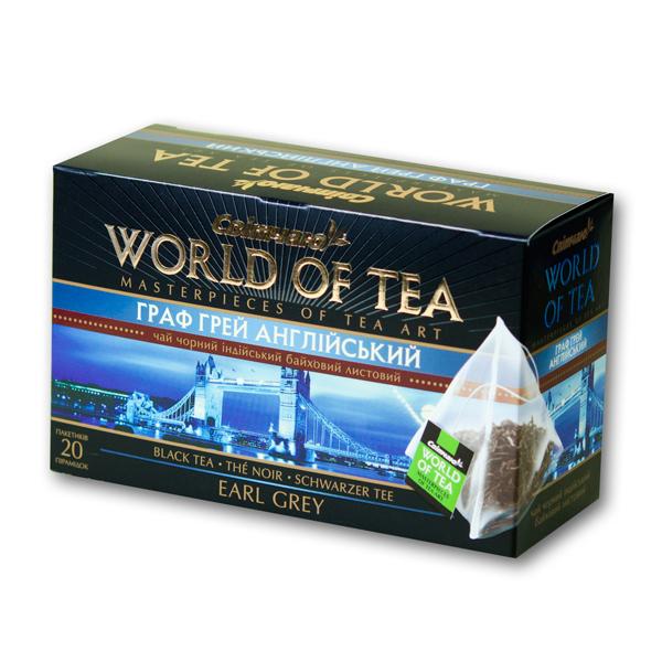 Чай в пирамидках Світ чаю Граф Грей Английский 20 шт