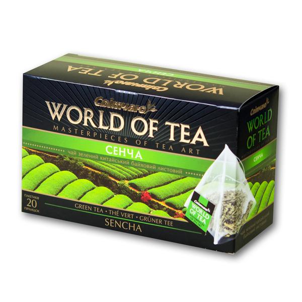 Чай в пирамидках Світ чаю Сенча Китай 20 шт