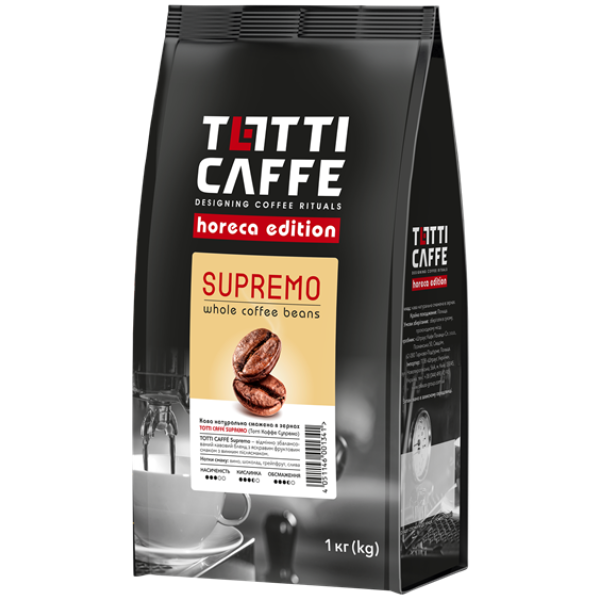 Кава в зернах Totti Caffe Supremo 1 кг Кава в зернах Totti Caffe Supremo 1 кг